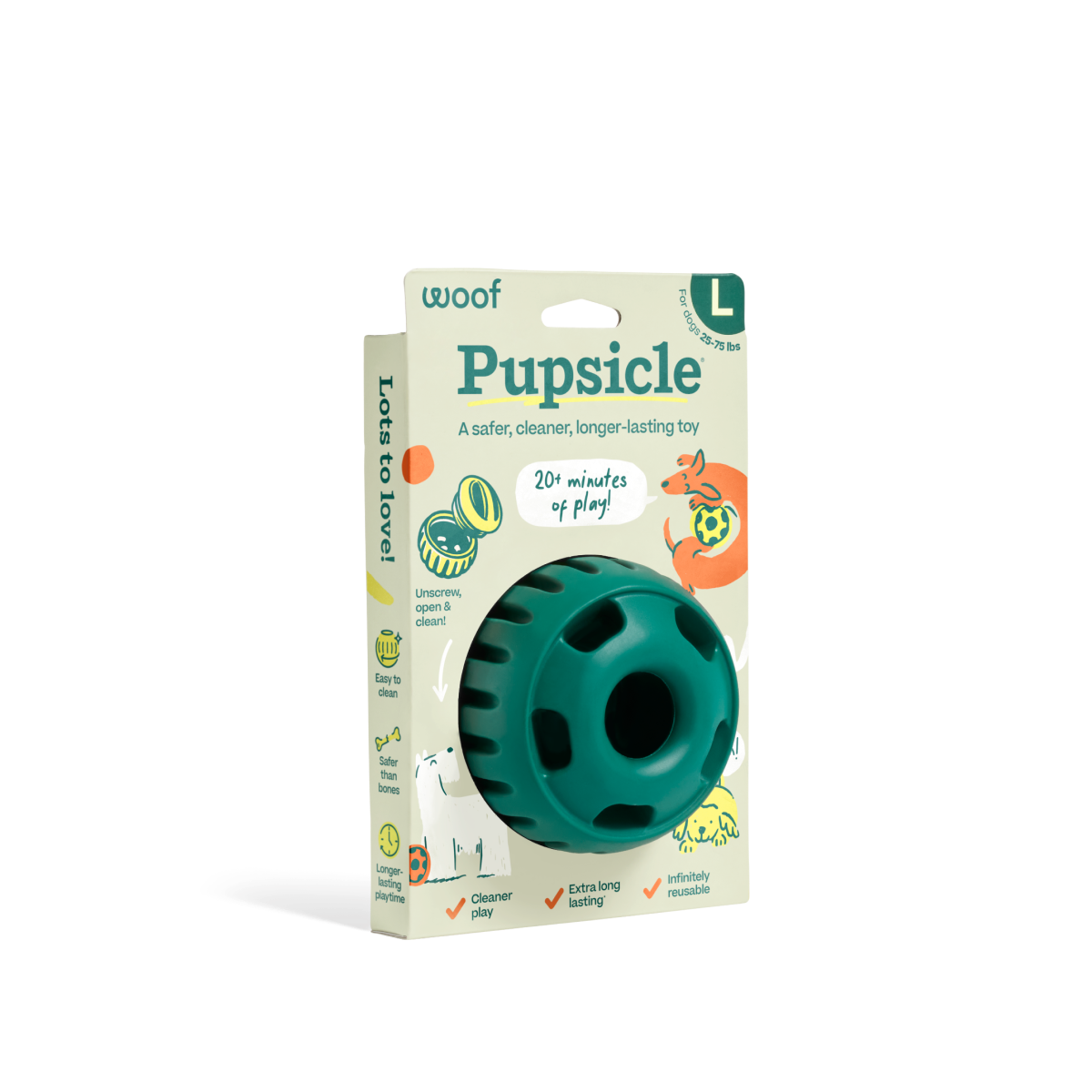 Woof Pupsicle Dispensing Dog Toy