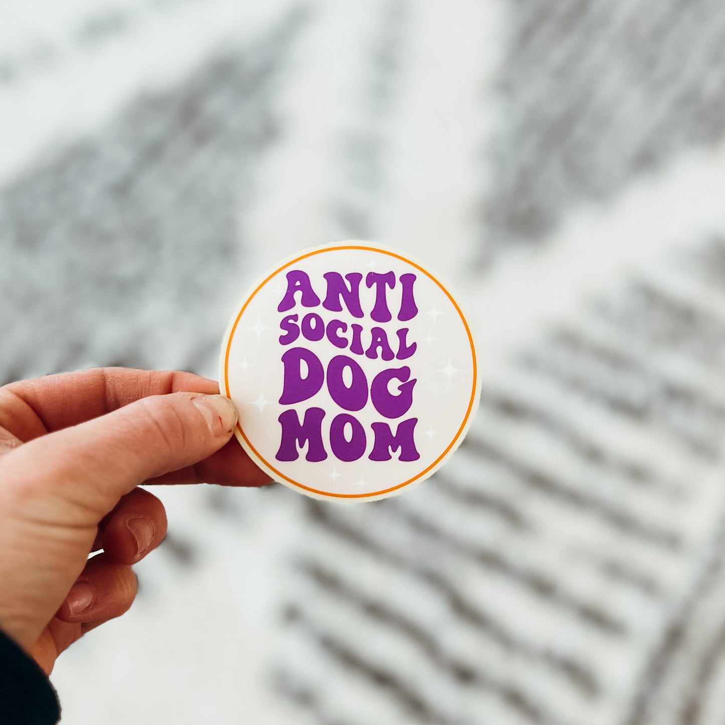 Anti Social Dog Mom sticker